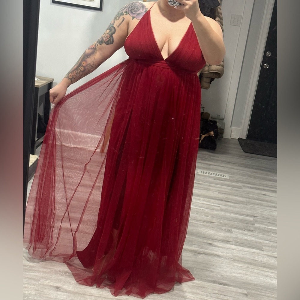 Red Mesh Dress Windsor